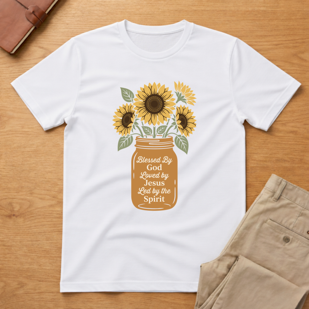 Blessed by God Sunflower T-Shirt